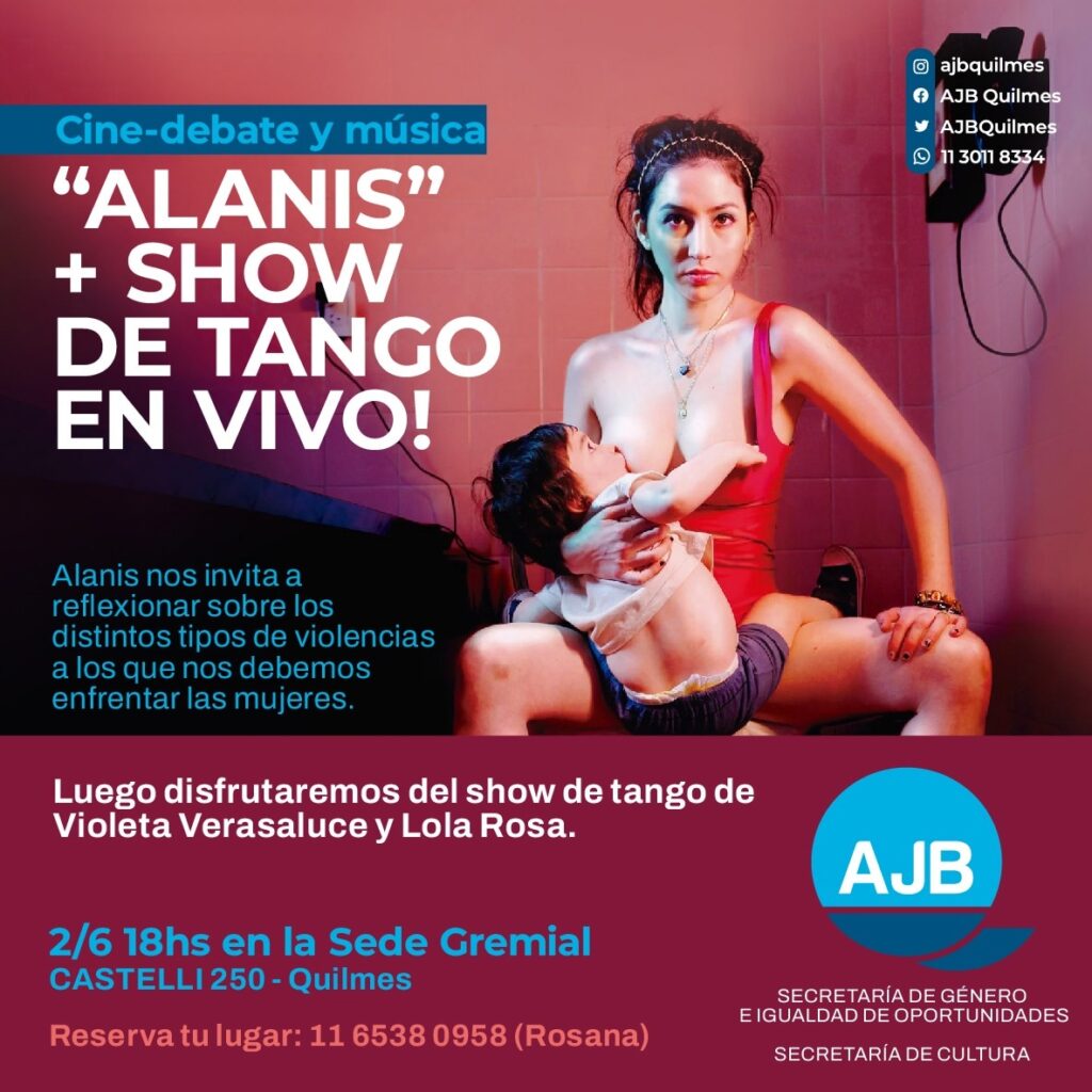 Lee más sobre el artículo Por el Ni Una Menos, cine-debate y música en vivo en la AJB Quilmes