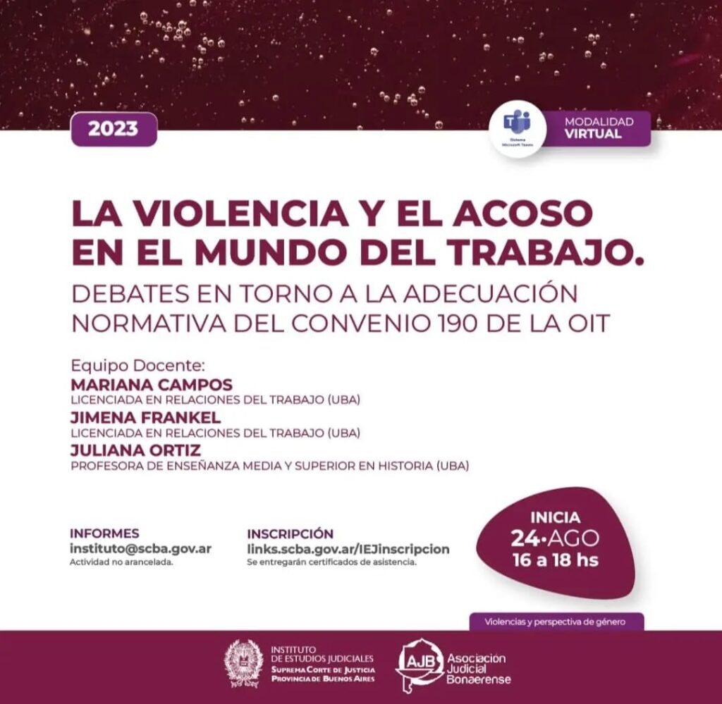 Lee más sobre el artículo La AJB brinda capacitaciones sobre violencia y acoso en el mundo del trabajo