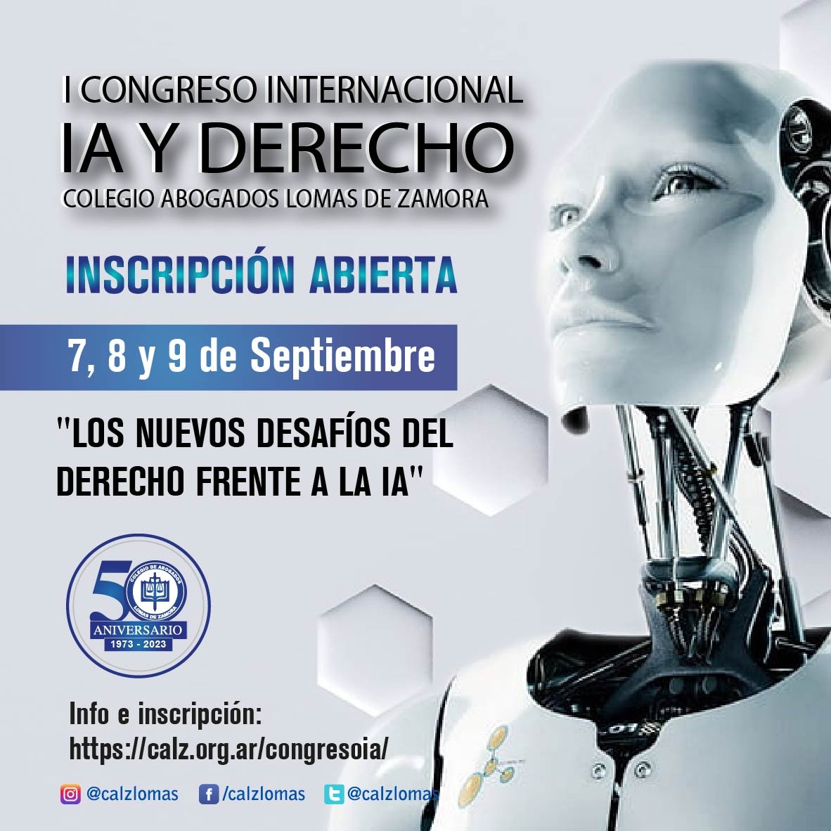 En este momento estás viendo El CALZ será sede del 1ero Congreso Internacional “Inteligencia Artificial y Derecho”