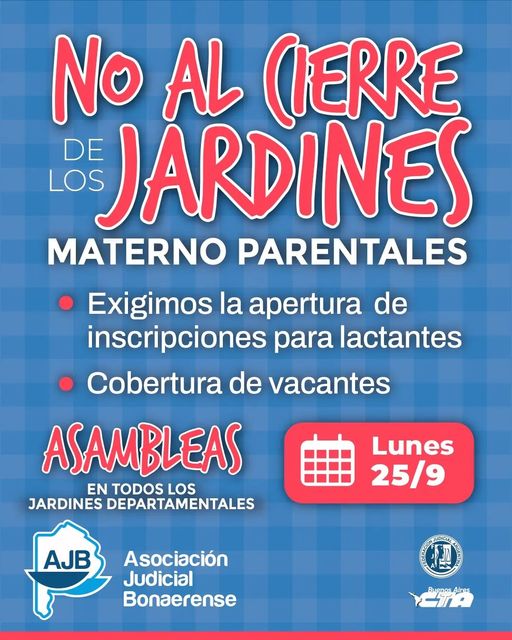 Lee más sobre el artículo Judiciales bonaerenses en alerta ante el posible cierre de los Jardines Materno Parentales