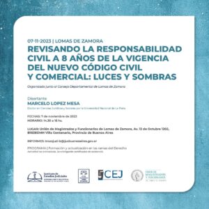 Lee más sobre el artículo Jornada sobre Responsabilidad Civil, en la Unión de Magistrados de Lomas