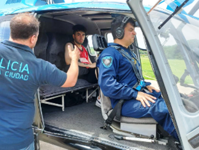 Lee más sobre el artículo Con los helicópteros de la Policía de la Ciudad hallan a un joven perdido en la Reserva Ecológica