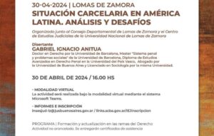 Lee más sobre el artículo Realizan una jornada sobre la situación carcelaria en América Latina