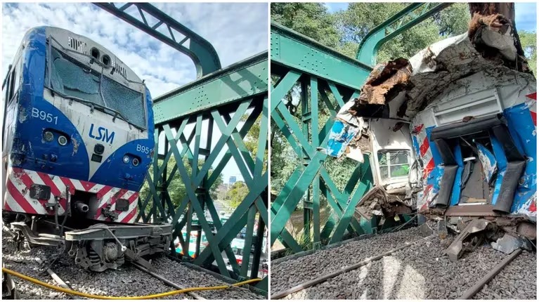 En este momento estás viendo Un tren de la línea San Martín chocó con otra formación: 16 heridos