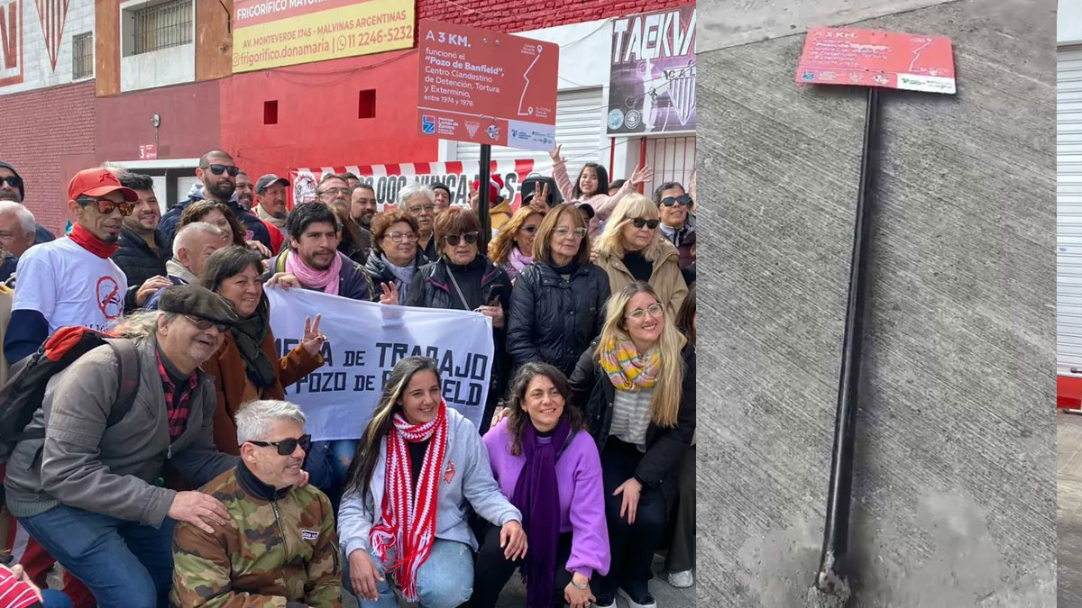 En este momento estás viendo Grave: Vandalizaron una señalización del ex Pozo de Banfield, en Lomas