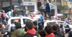 Lee más sobre el artículo Monte Grande: se subieron a un patrullero, lo manejaron entre la multitud y le provocaron destrozos